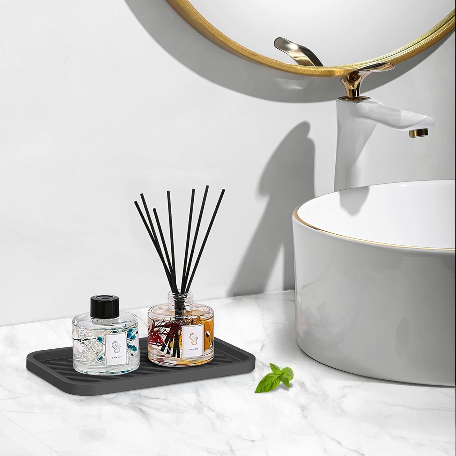 EG-SIPRO Silicone Sponge Holder Kitchen Sink Organizer Tray