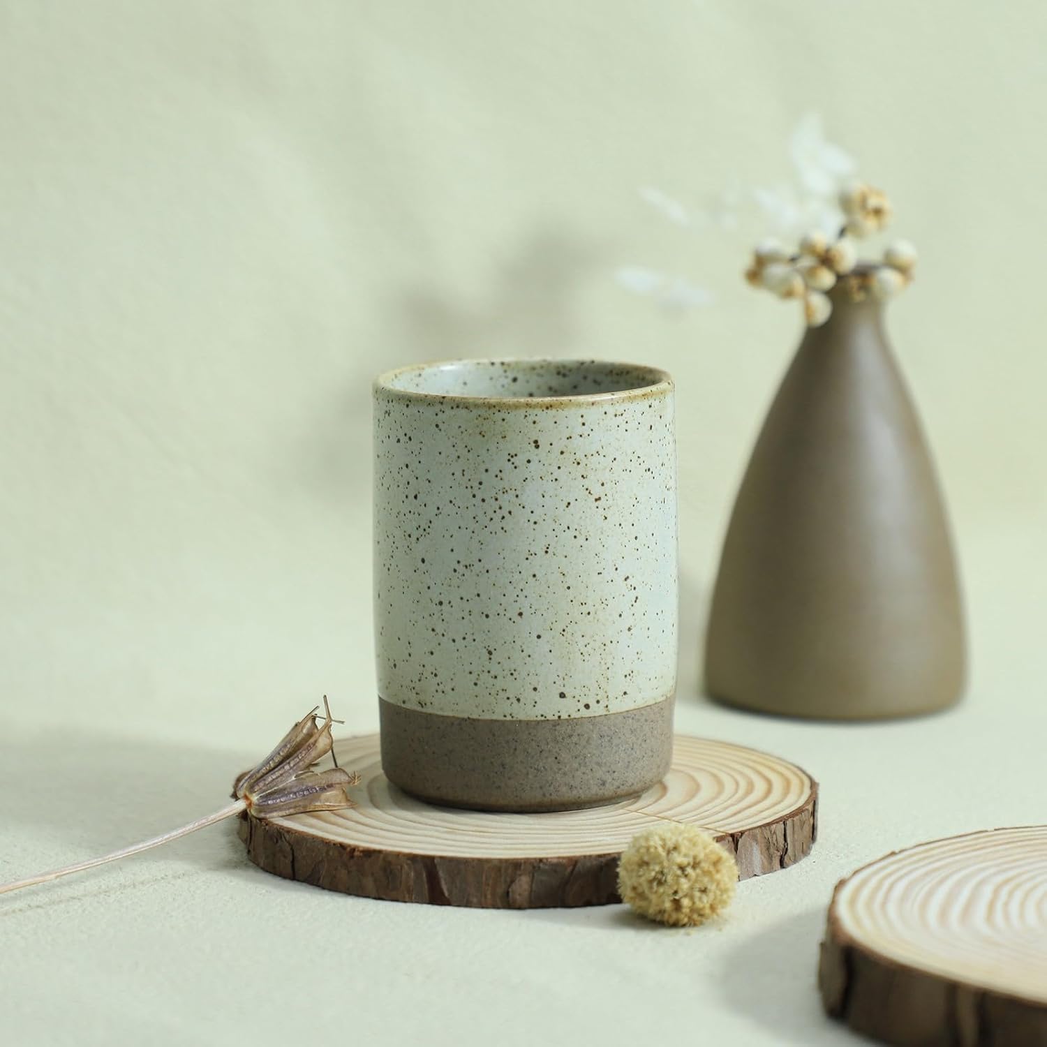 2-Pack Vintage ceramic mouthwash cups