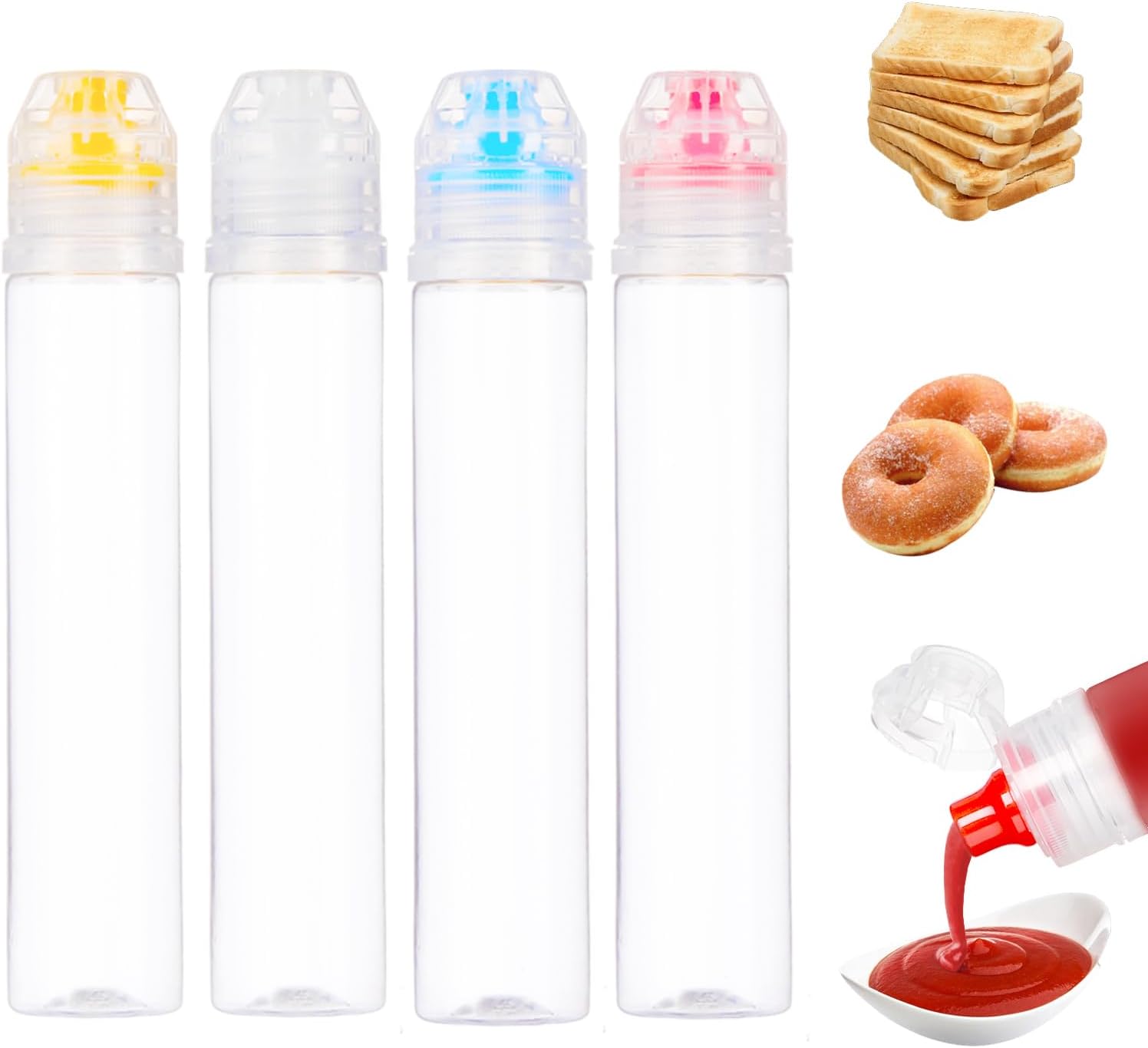 Raynag 8-Piece Honey Squeeze Bottle Set Reusable