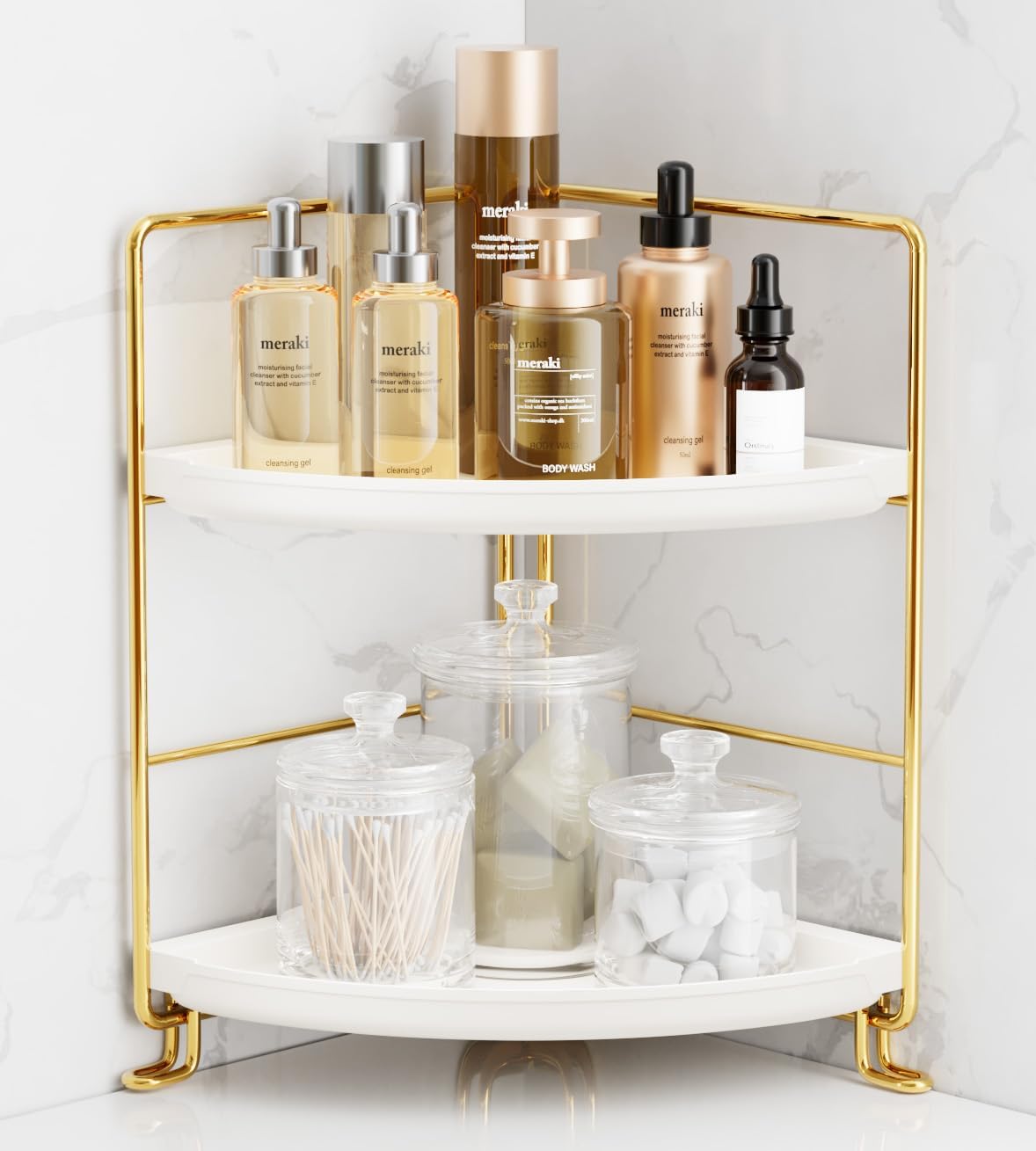 Premium 2-Tier Corner Organizer for Bath