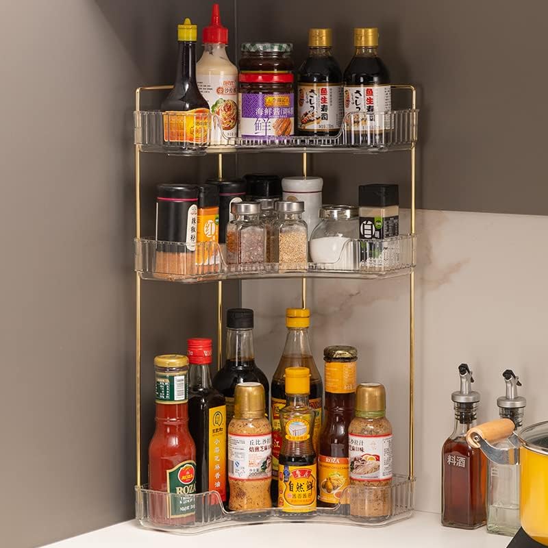 3-Tier Corner Organizer Classic White Storage Shelf