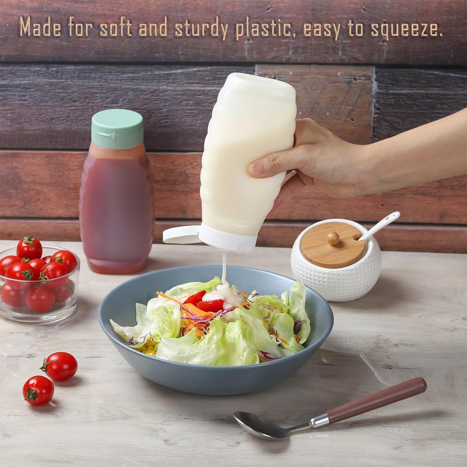 RAMFIYN 6-Pack Condiment Squeeze Bottles
