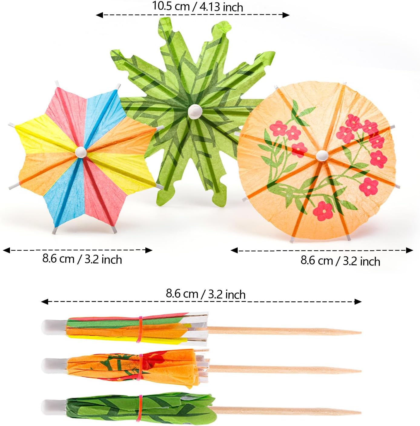 Hawaiian Cocktail Umbrellas 152 Pcs