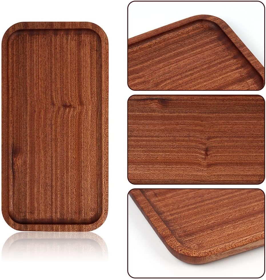 Sturdy Ebony Vanity Tray for Organization