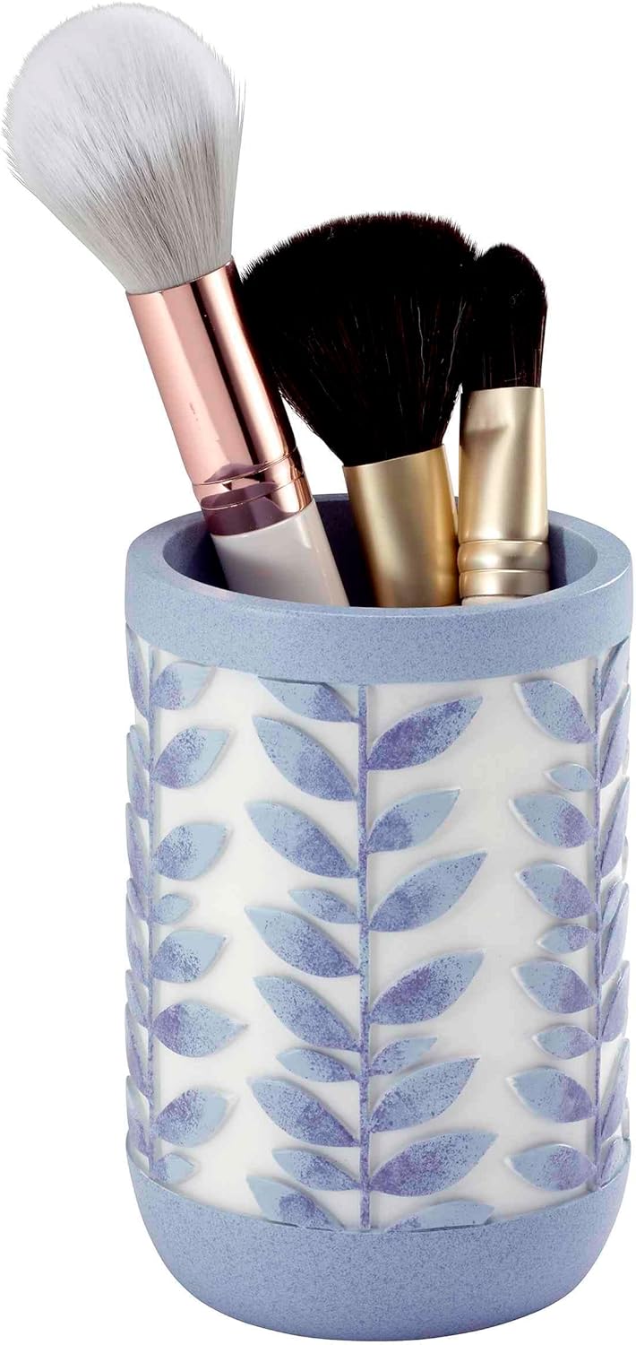 Avanti Linens - Tumbler Resin Countertop Accessories Guest Bathroom Essentials Monterey Collection Blue