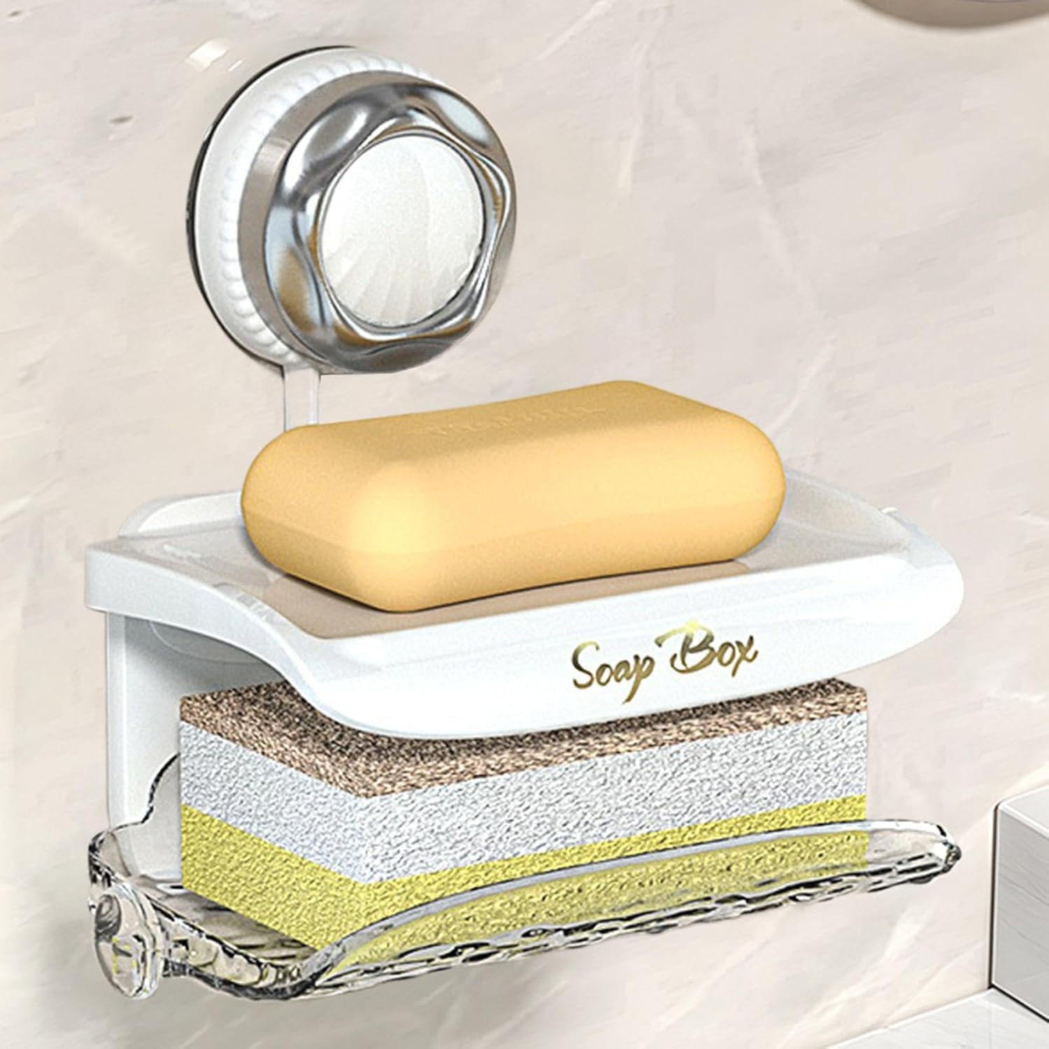 Suction Soap Holder compact for bathroom organization