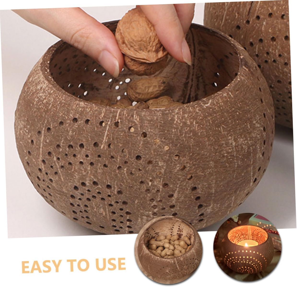 Coconuts Shell Candle Bowl