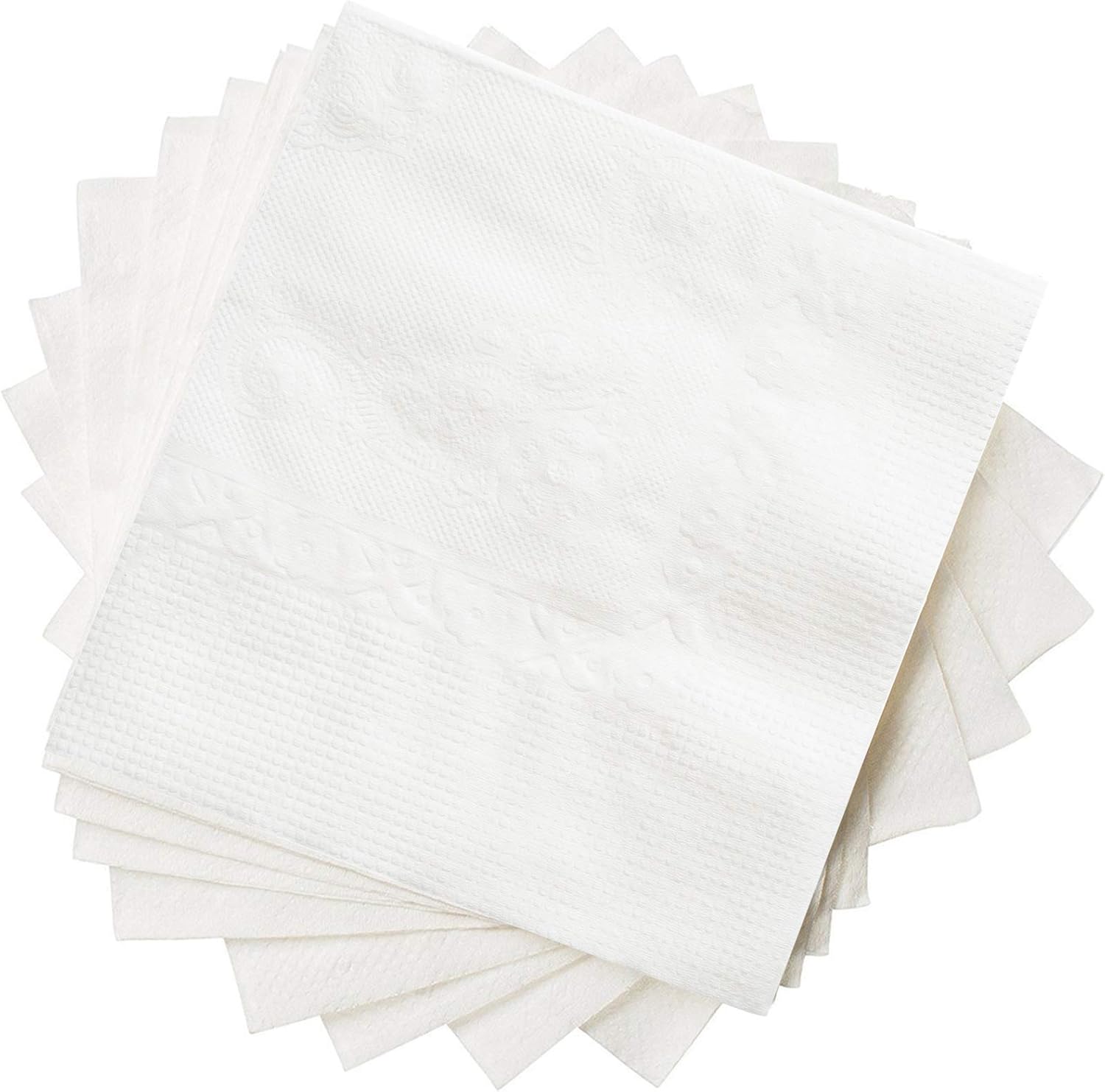 Rustic Design 500-Count White Cocktail Napkins for Bar Restaurant Use