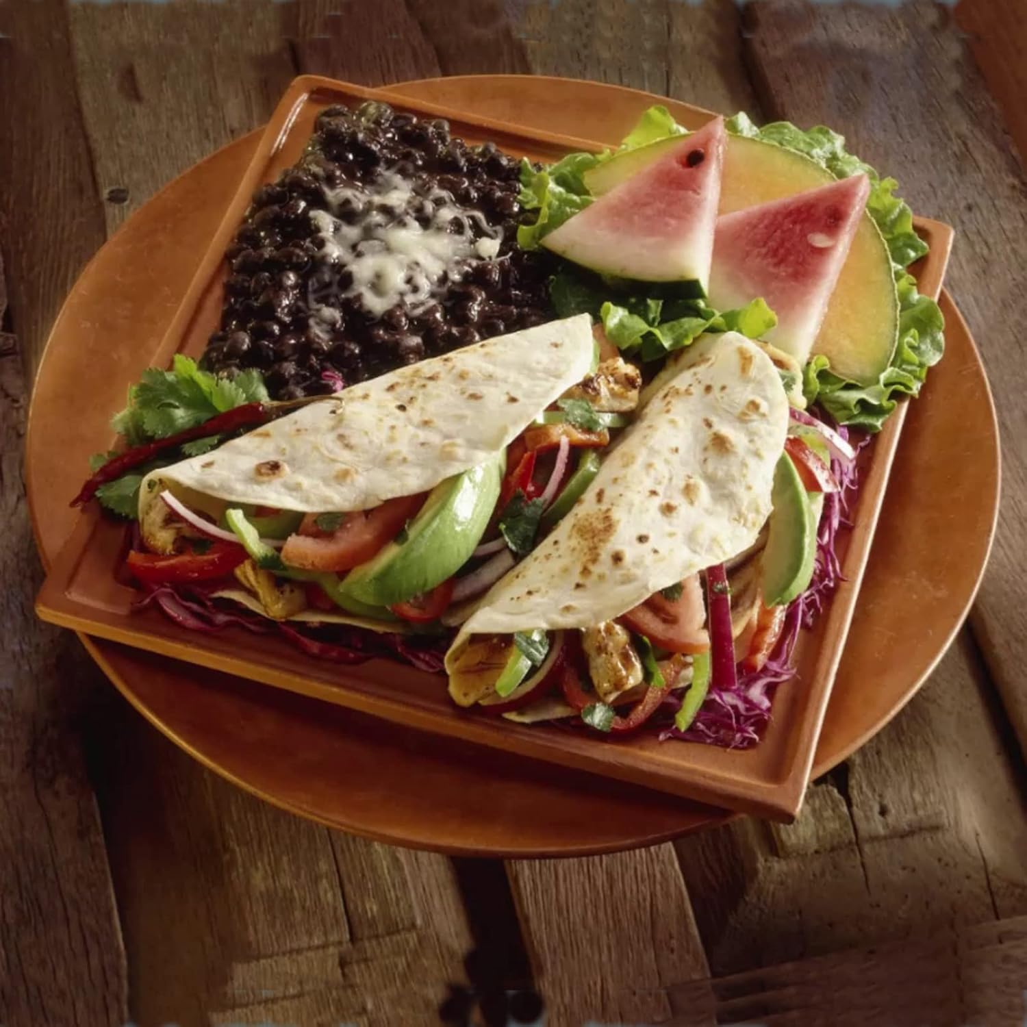 Wrightmart Acacia Wood Dinner Plates Set