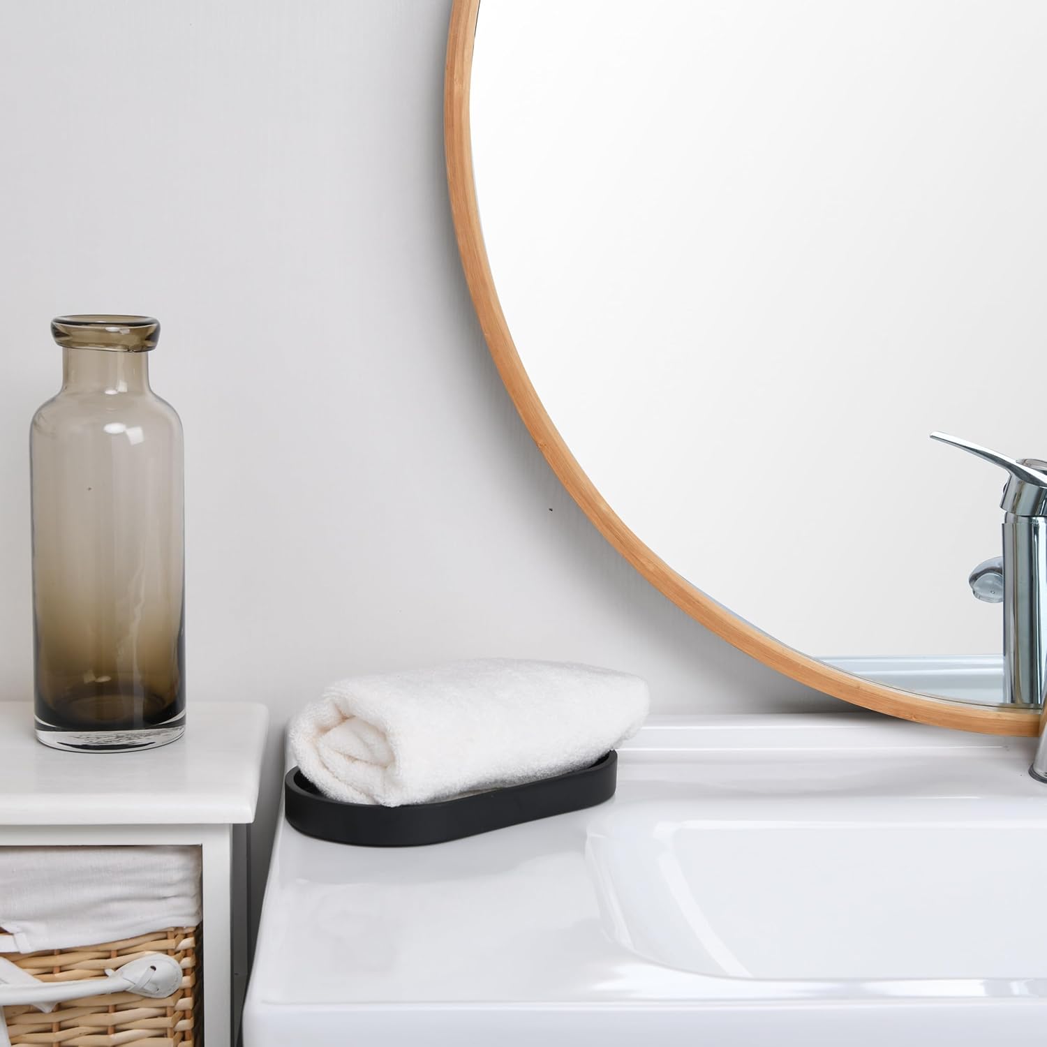 Elegant Black Resin Vanity Tray