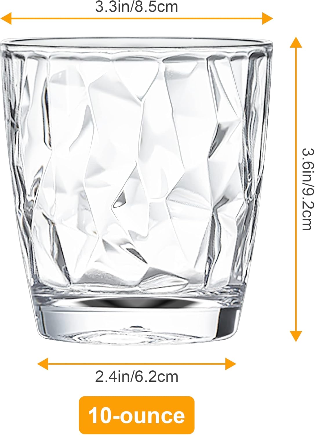 4 Transparent 10Oz Acrylic Tumblers Durable Reusable Compact