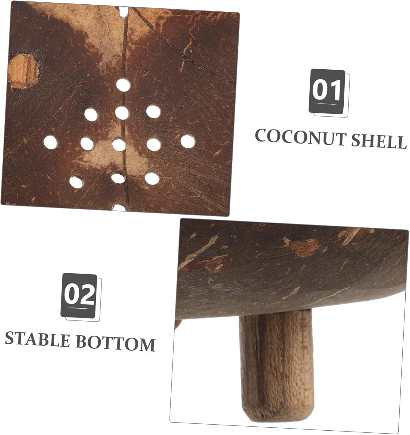 Stylish Coconut Shell Soap Dish Holder for Bathroom