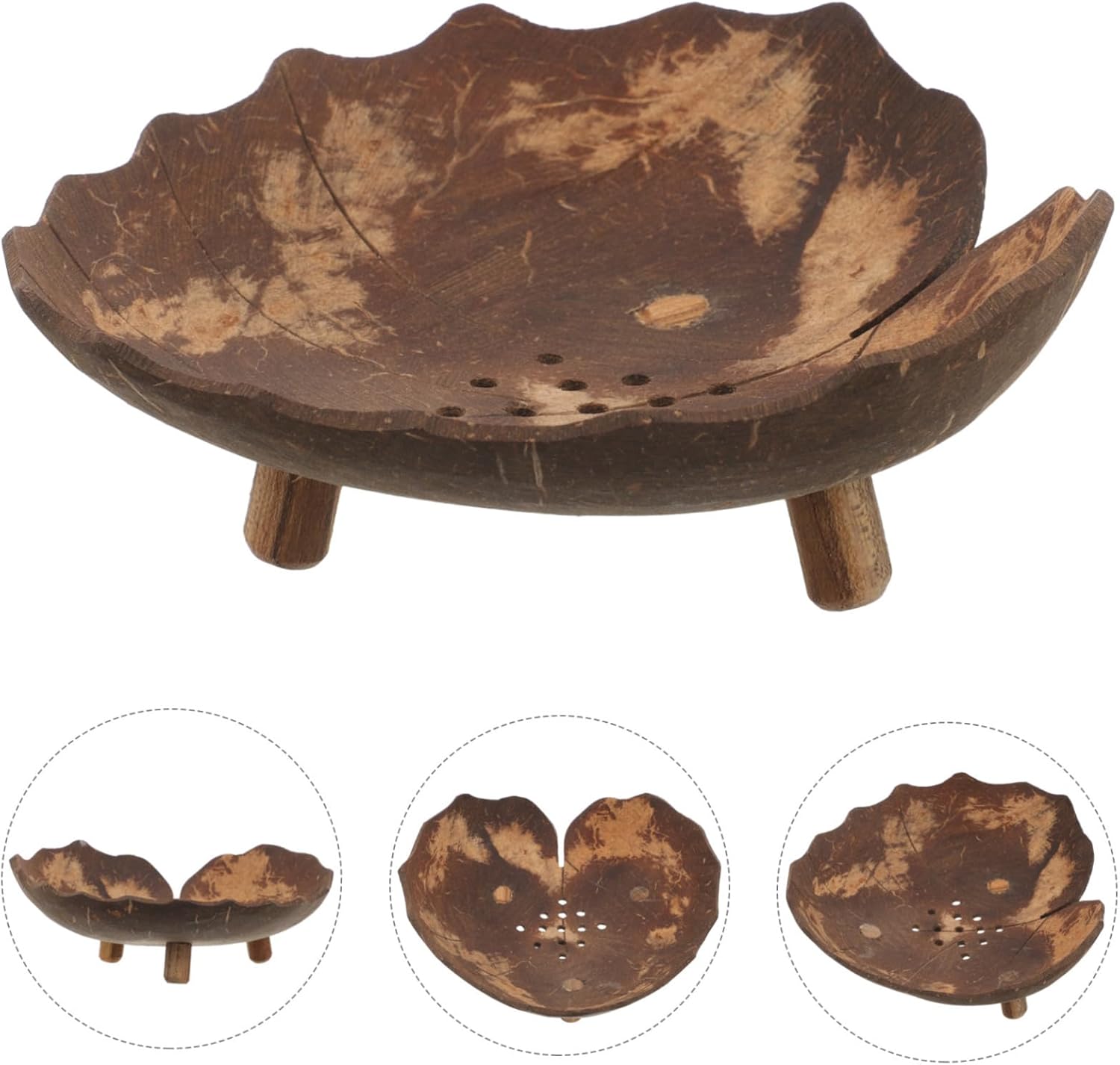 Stylish Coconut Shell Soap Dish Holder for Bathroom