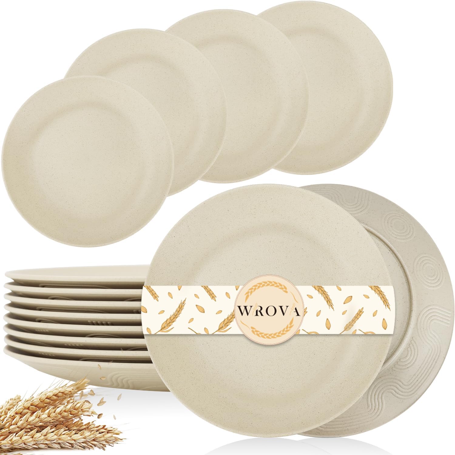 Wrova Wheat Straw Dinner Plates