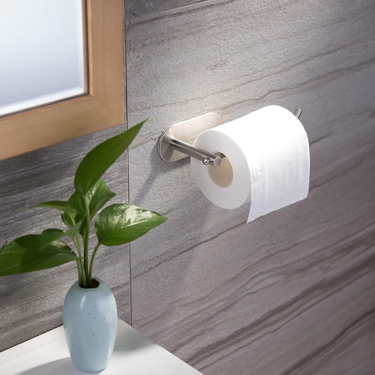 Toilet Paper Holder Rust-Resistant Stainless Steel Space-Saving Strong Track