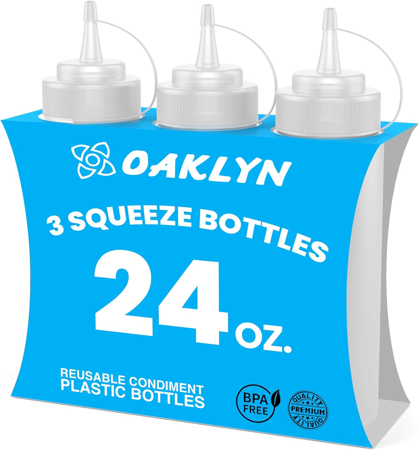Oaklyn Squeeze Bottles 24oz 3-Pack