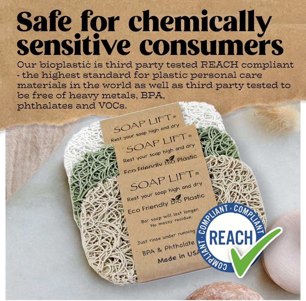 Soap Bar Holder with BPA-Free Bioplastic Design