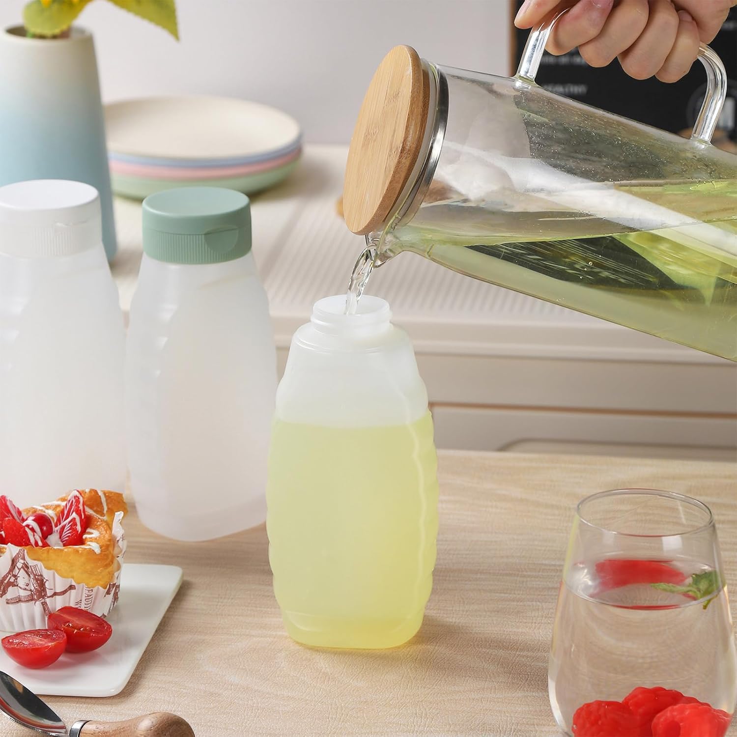 RAMFIYN 6-Pack Condiment Squeeze Bottles
