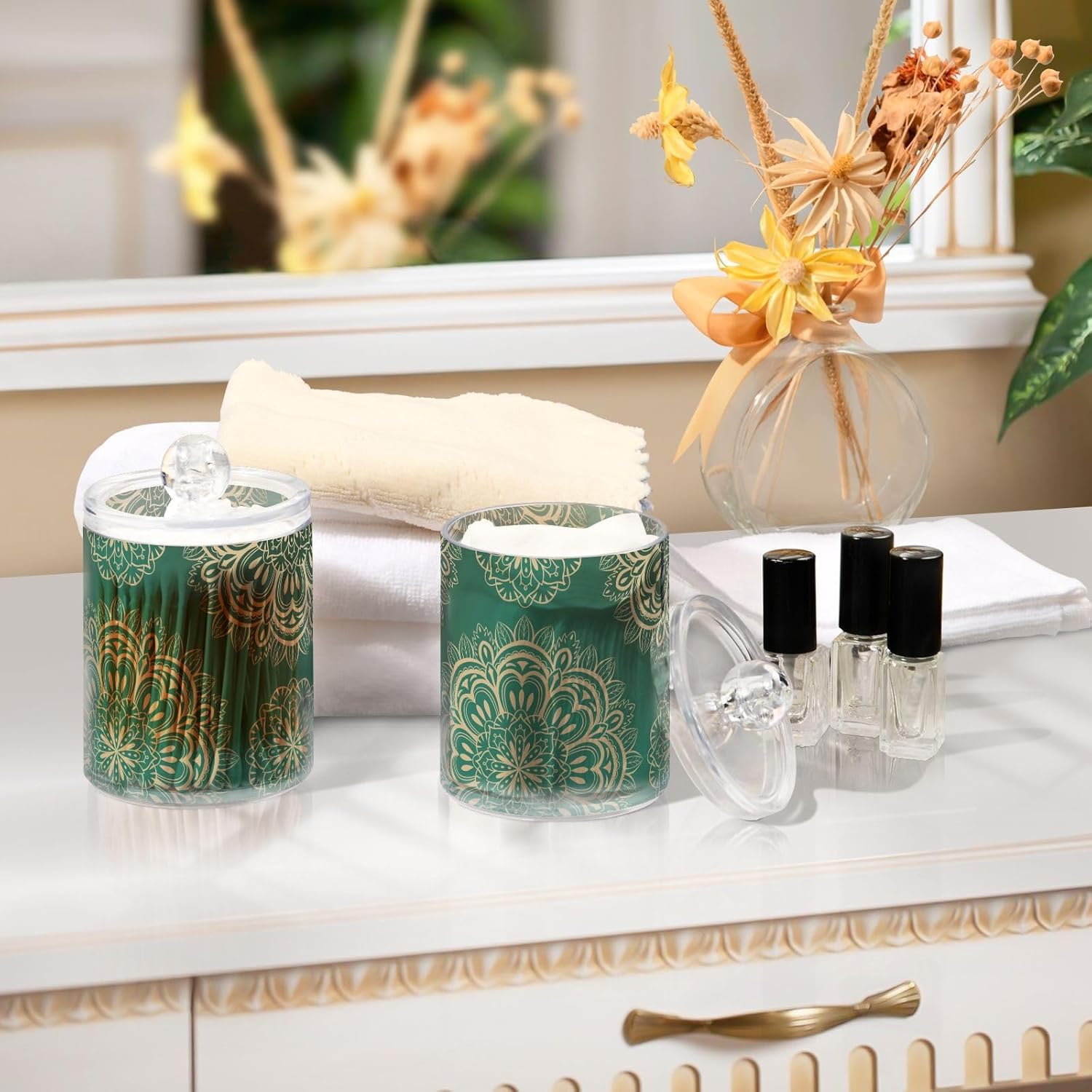 GEEKO Mandala Bathroom Holder Set
