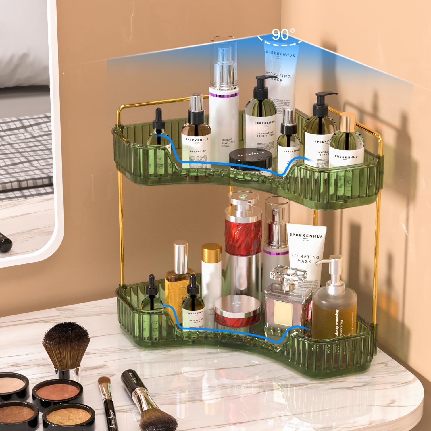 GTI 2-Tier Corner Bathroom Organizer