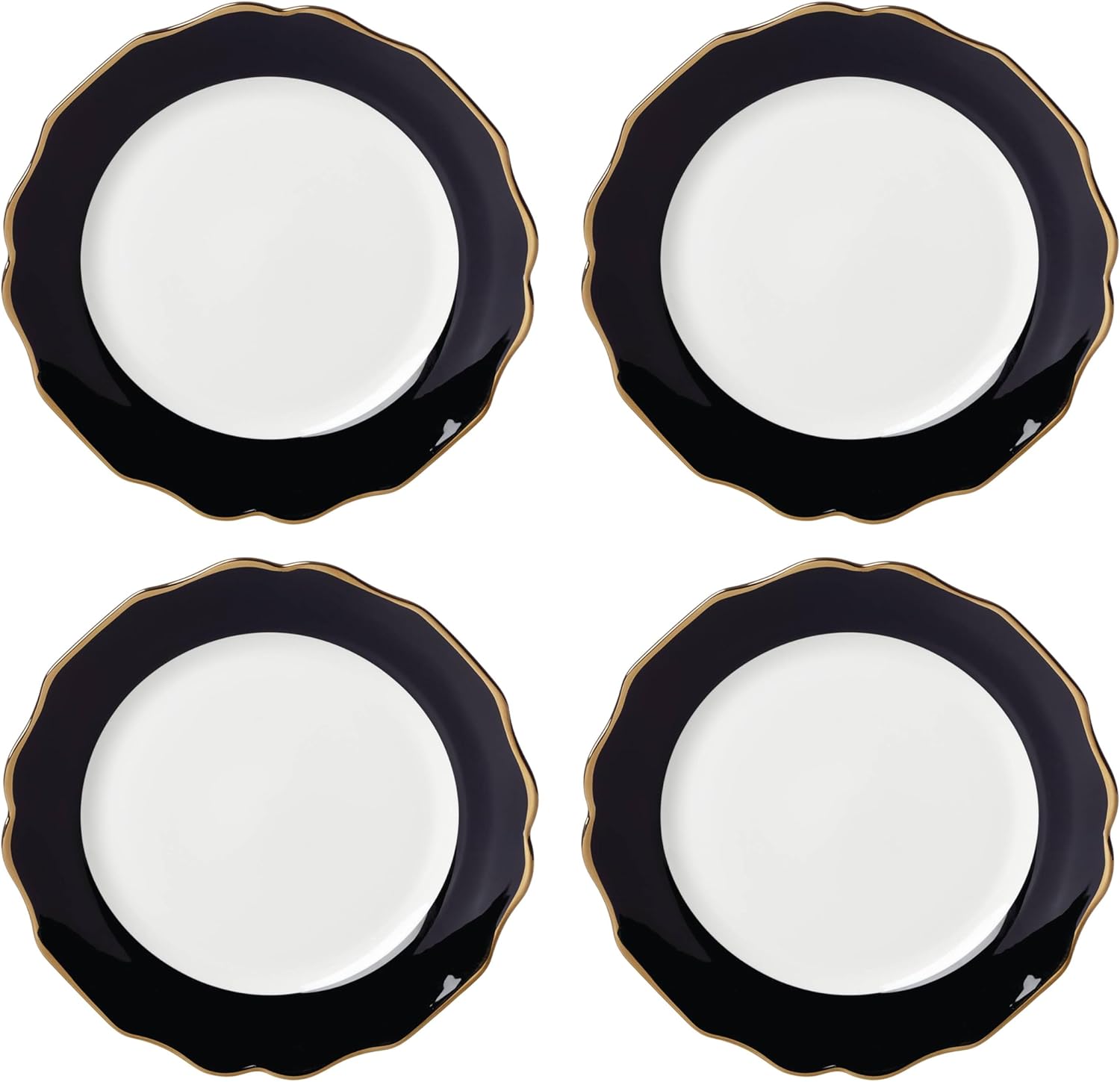 Elegant 4-Plate Set Black