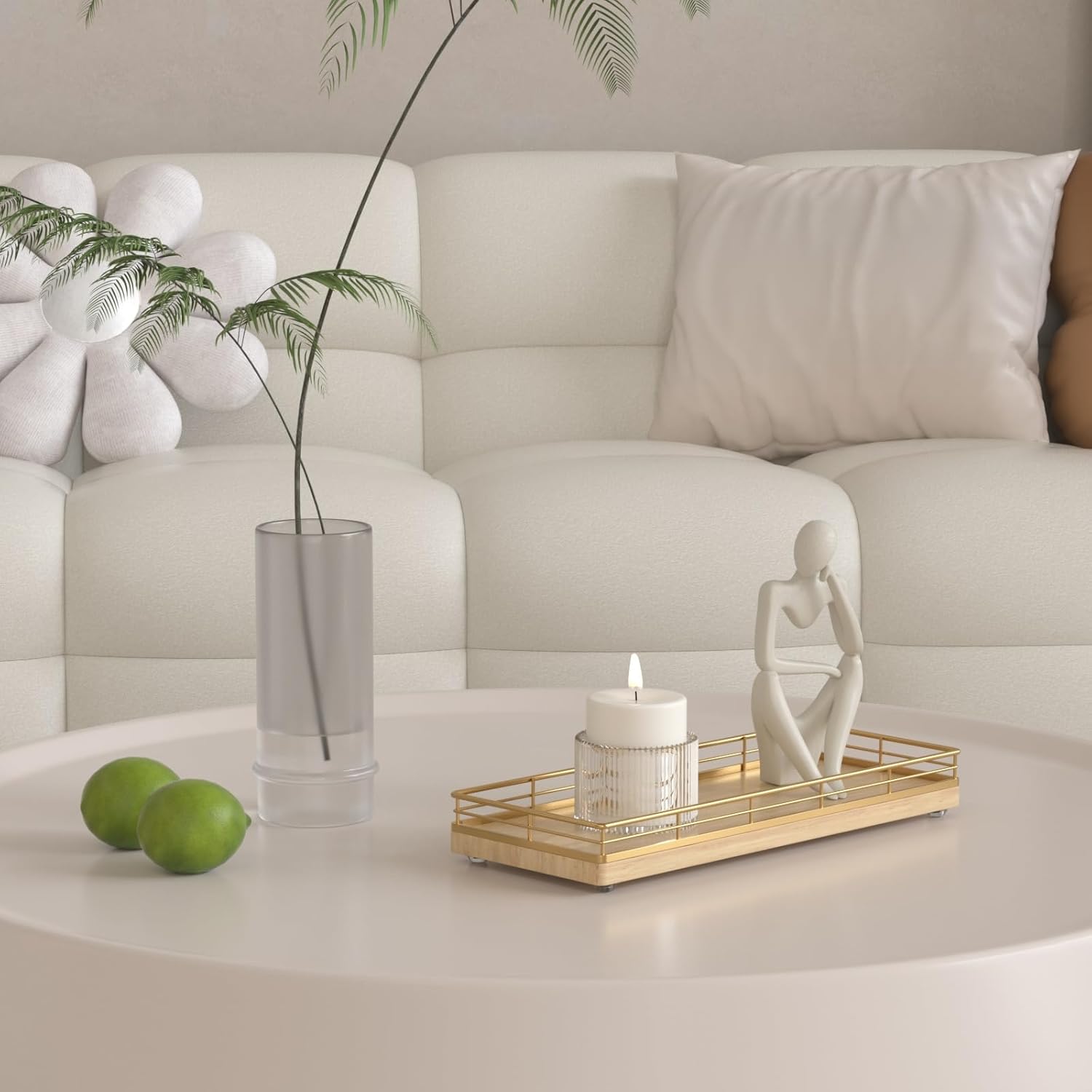 Elegant Oak Kitchen Tray for Morning Routine