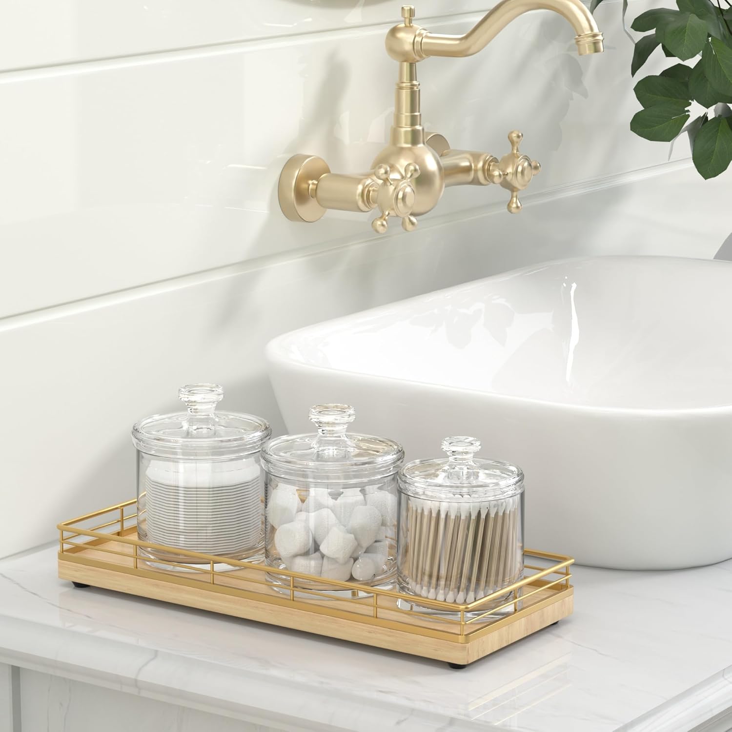 Elegant Oak Kitchen Tray for Morning Routine