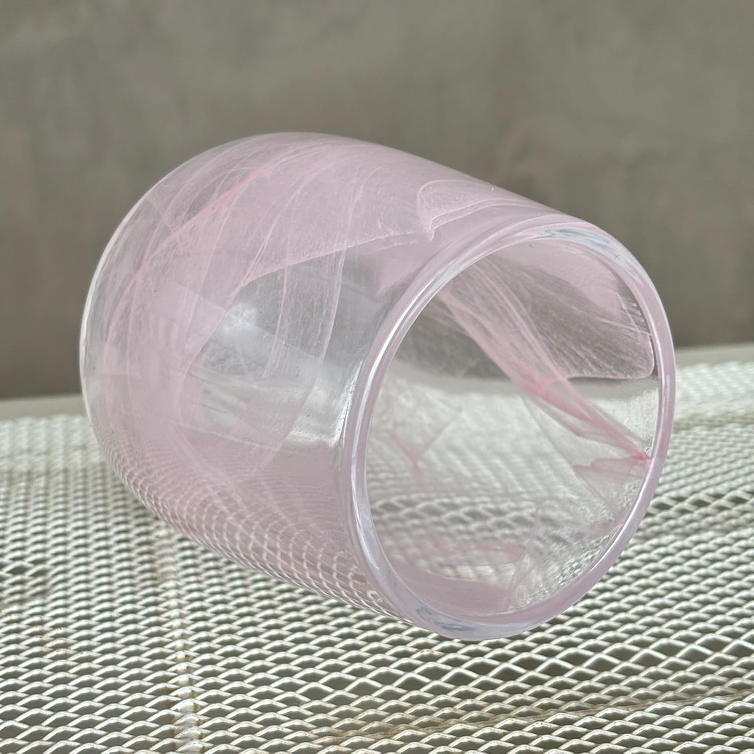 Premium Pink Glass Tumbler Decorative Toothbrush Cup