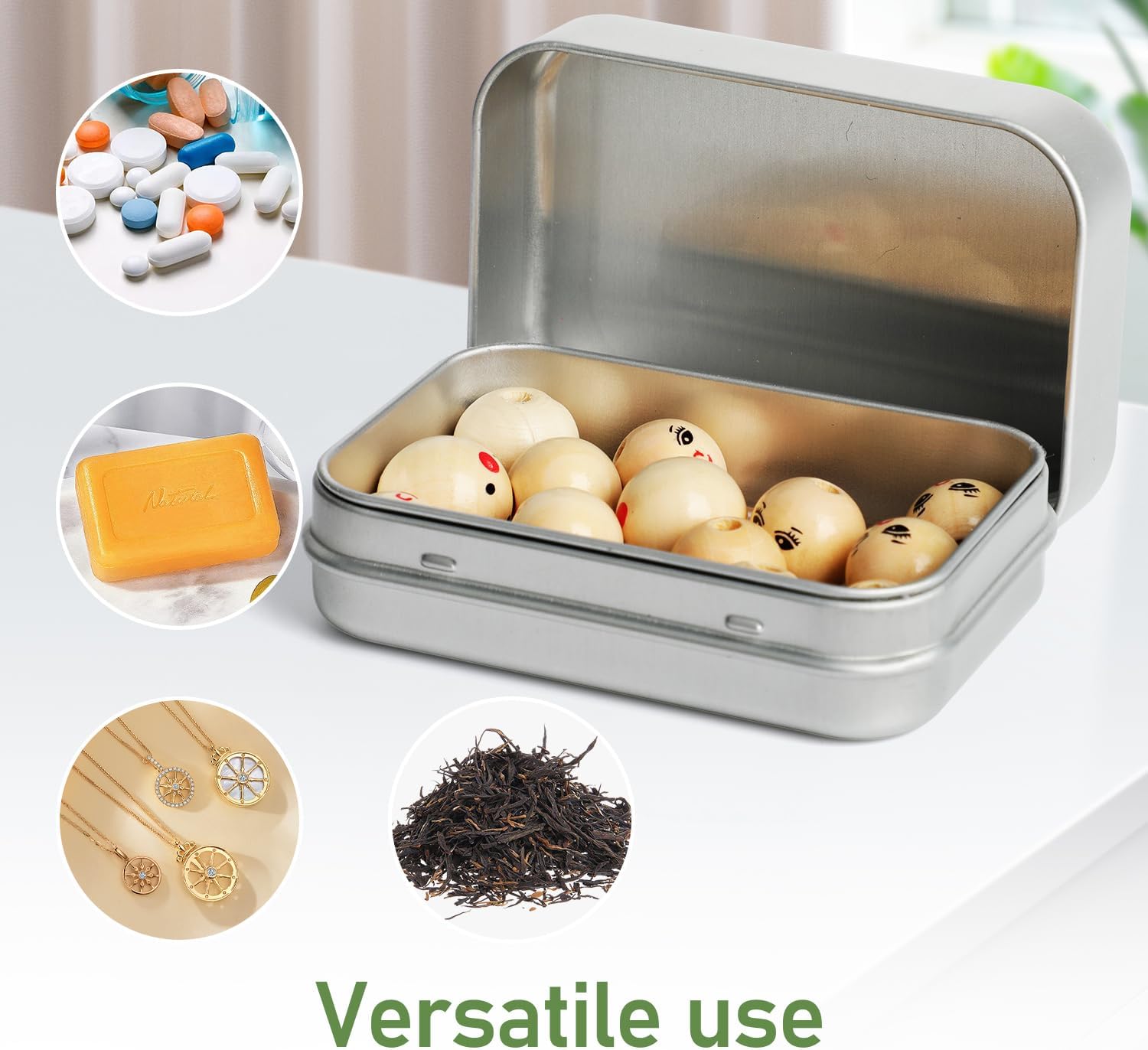Two-Piece Aluminum Travel Soap Containers with Lid