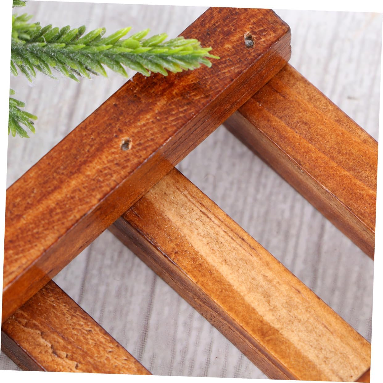 Stylish Retro Wooden Soap Dish with Drain for Countertops Showers