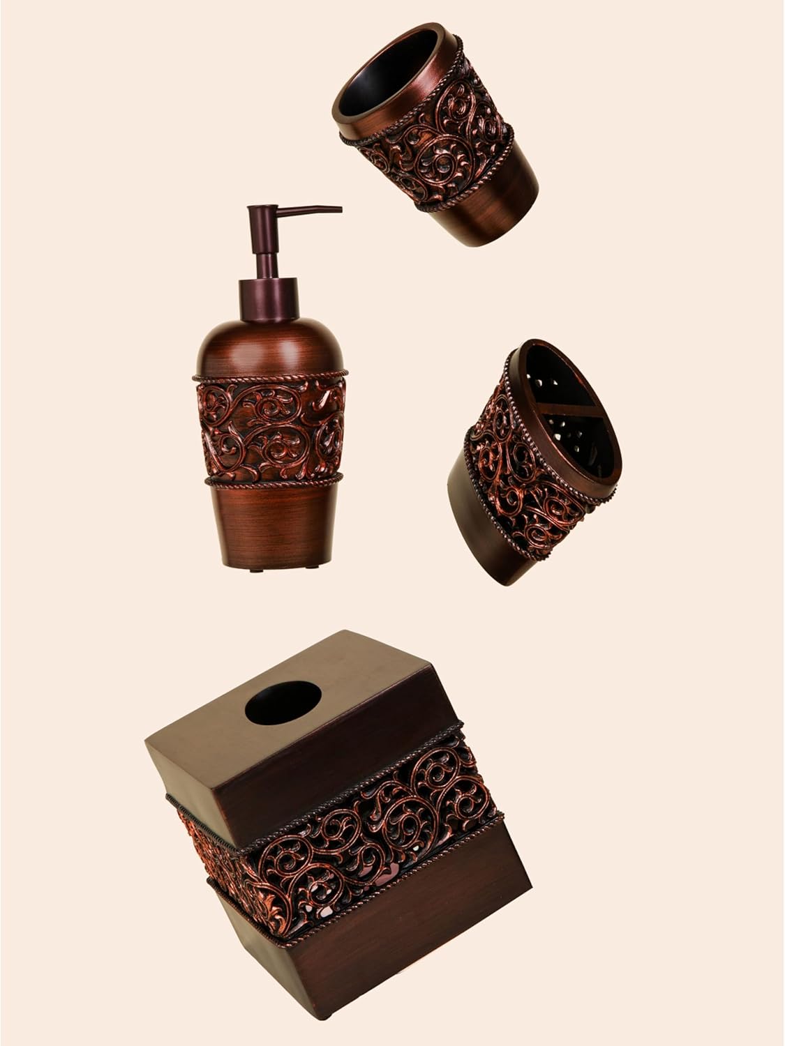 Essentra Home Bronze Tissue Cover for Bathroom Counter