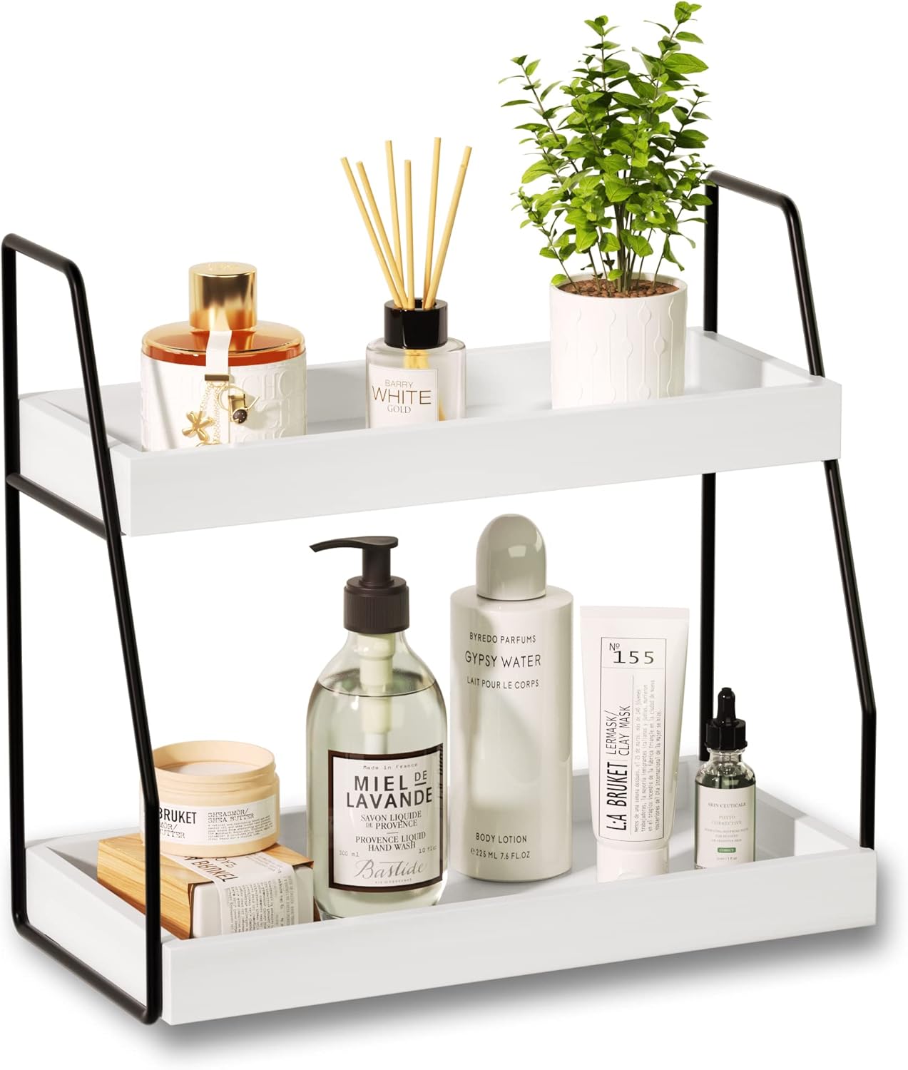 Space-Saving 2-Tier Bathroom Organizer Countertop
