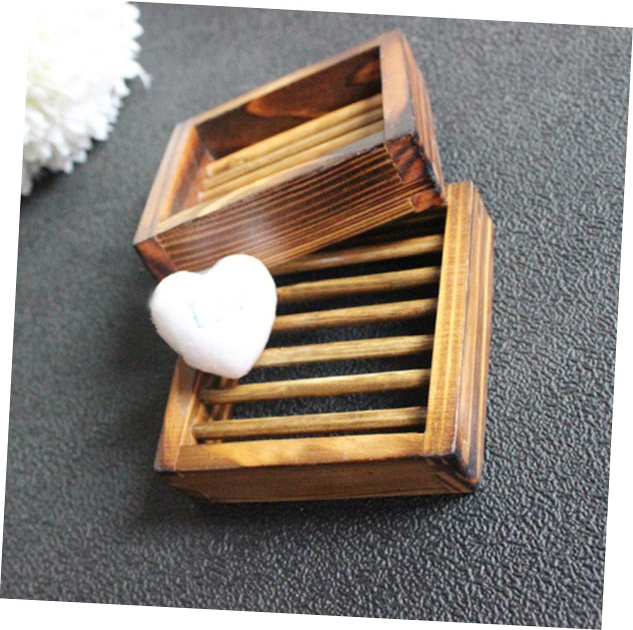 Sturdy Modern Wood Soap Storage Rack for Bathrooms