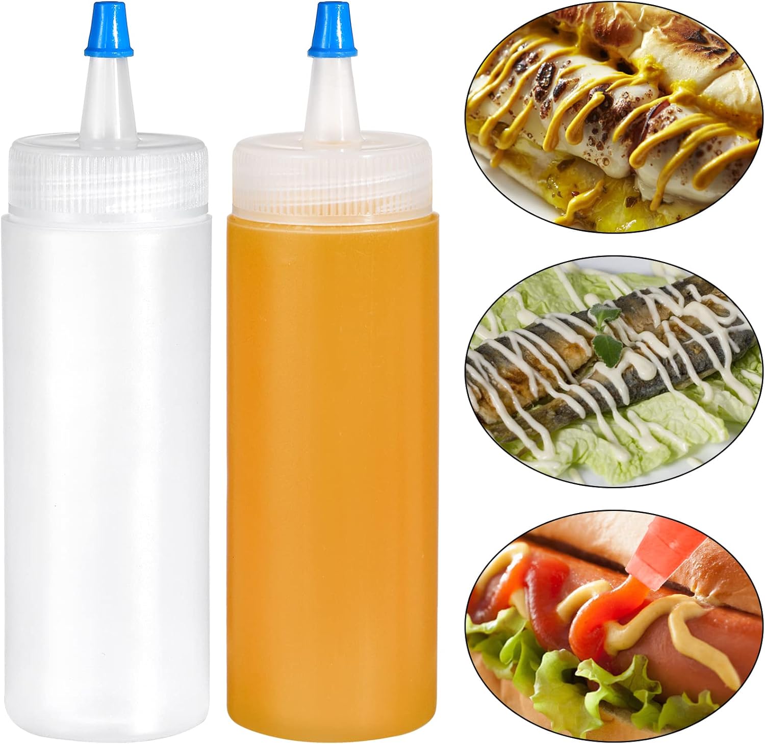 Fasmov Squeeze Bottle 40-Pack for Kits Salads and More