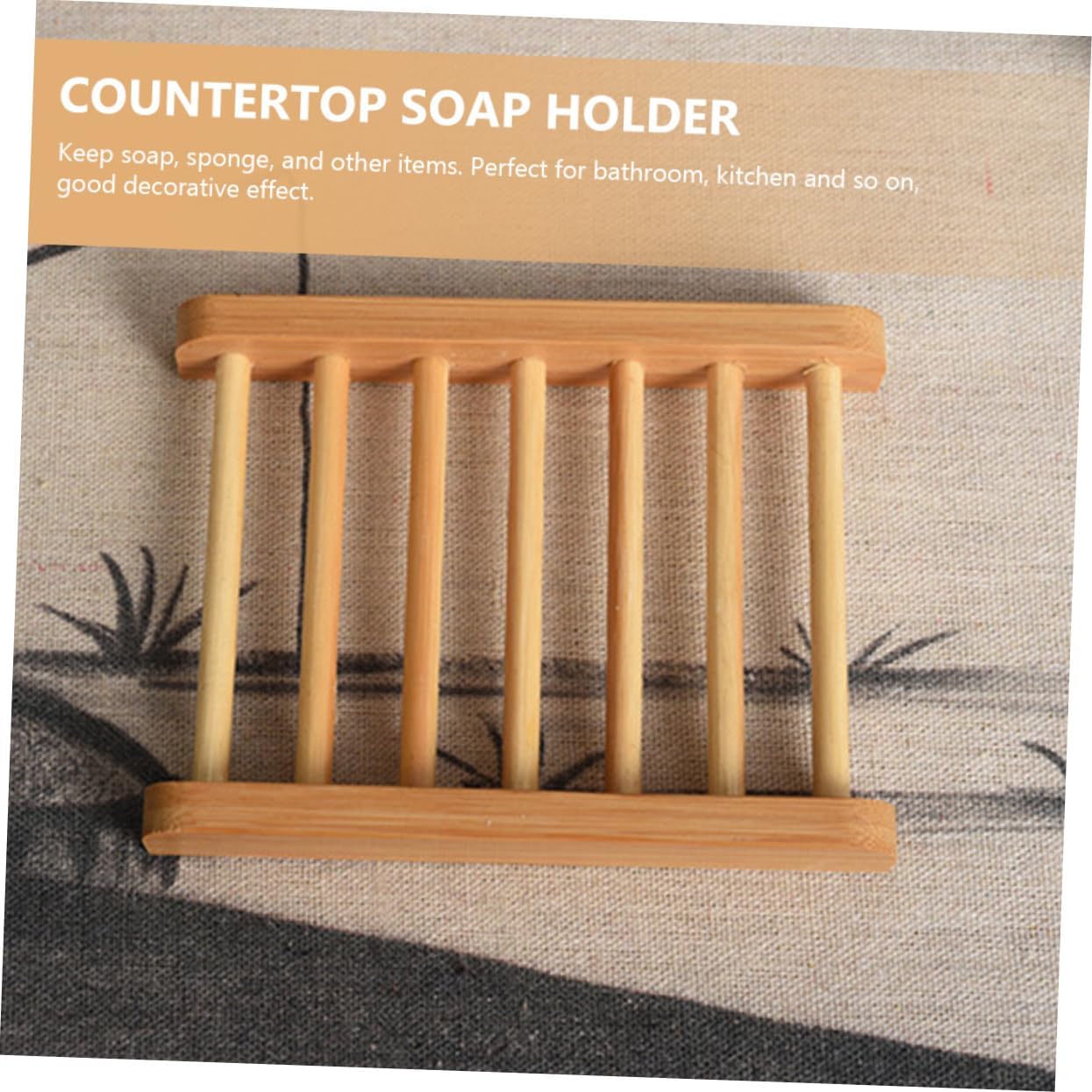 HEALLILY Wooden Soap Rack Elegant Draining Design for Bathroom Countertop Use