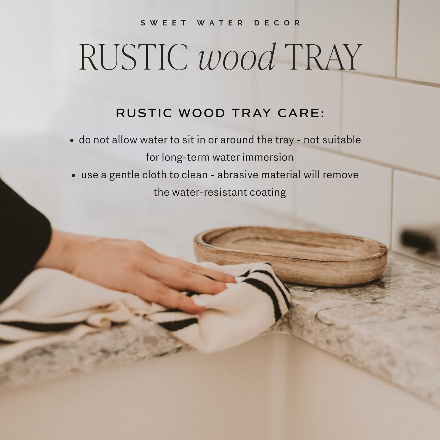 Rustic Farmhouse Wood Tray