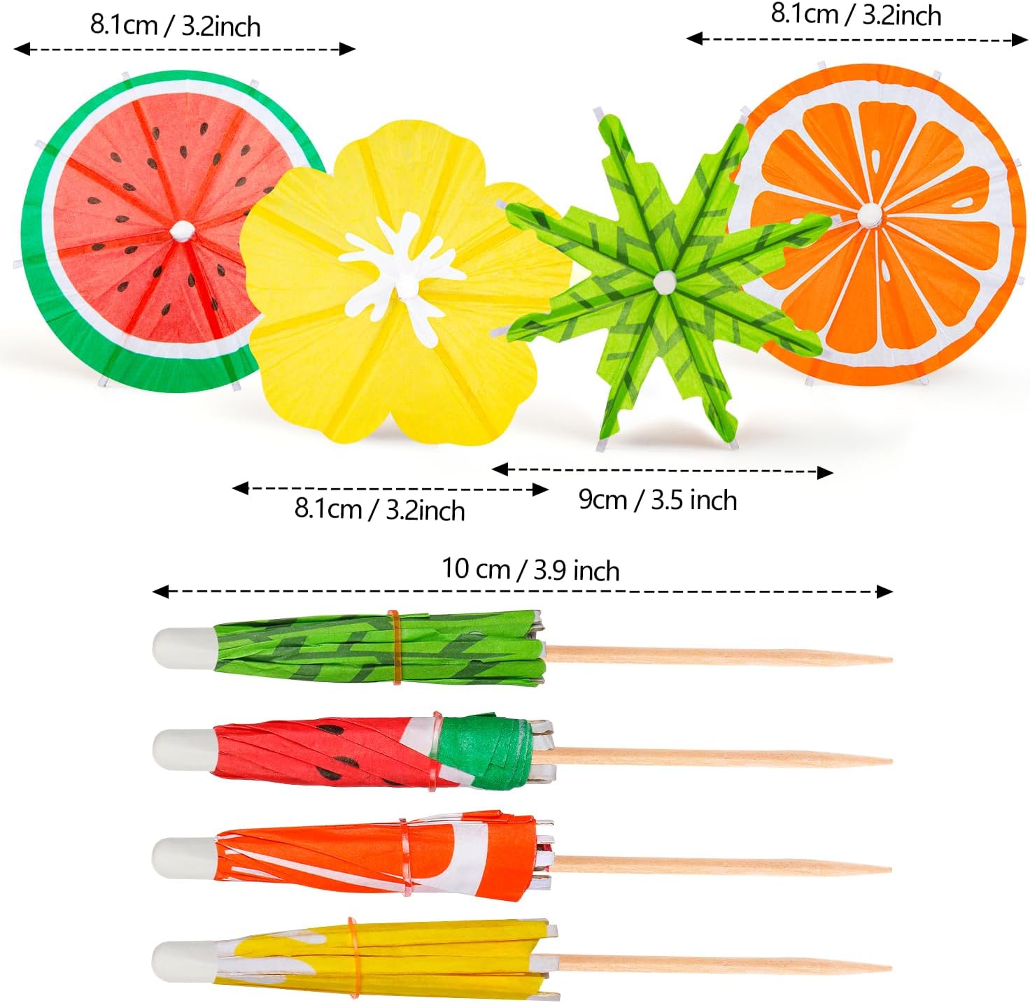 FFNIU Drinks Cocktail Umbrellas for Drinks Bar Tools Pcs for Parties