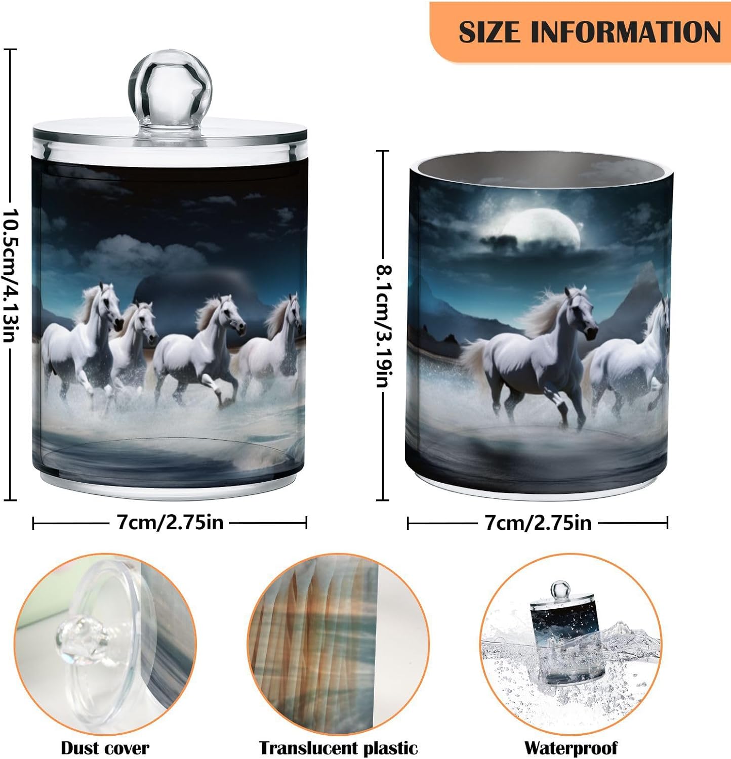 Double-Pack 10oz Plastic Jars