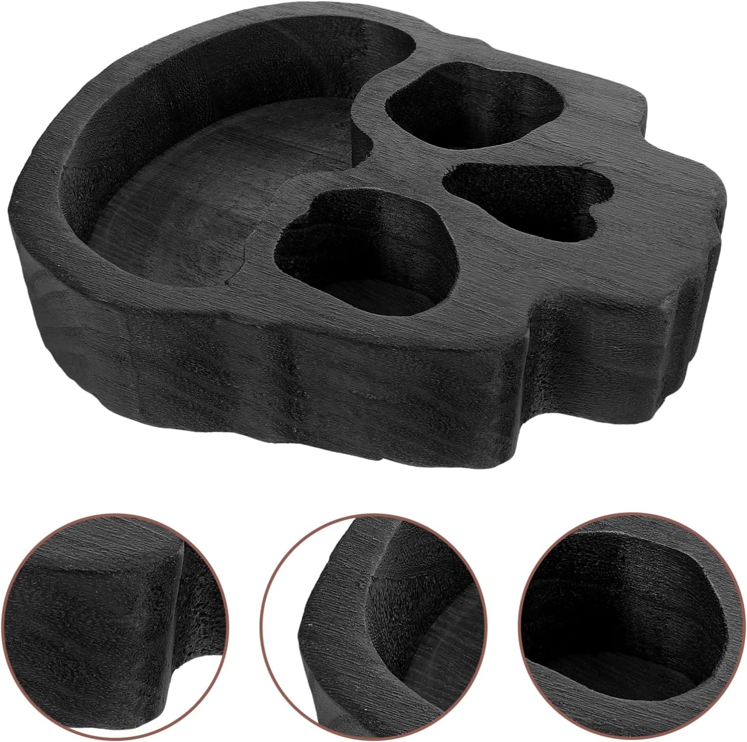 Alipis Halloween Wooden Skull Bowl Charcuterie Board