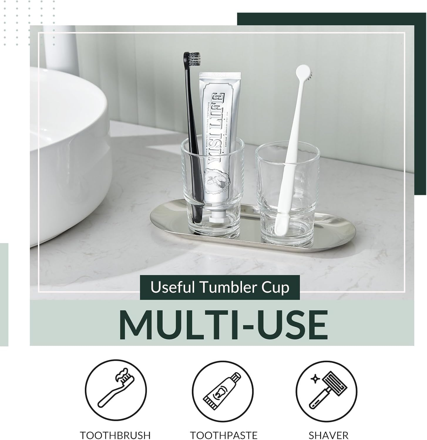 Premium Glass Toothbrush Holders