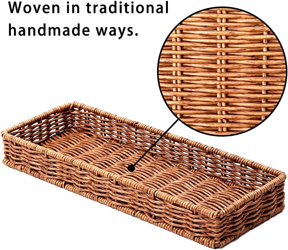Rattan Bathroom Tray for Storage Decor
