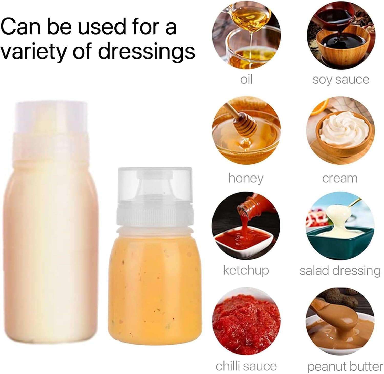 6-Piece Reusable Squeeze Bottles for Condiments