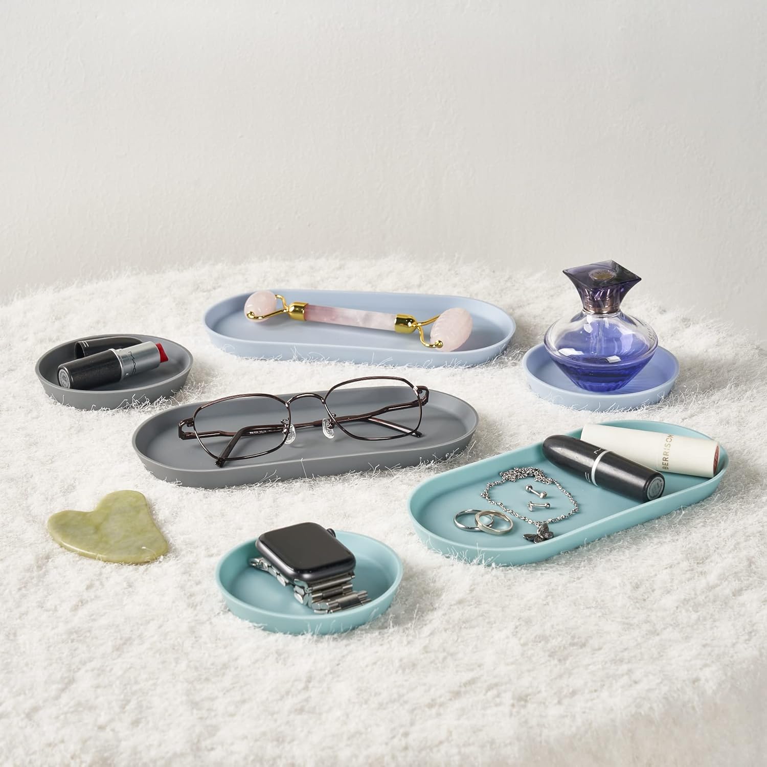Blue Ginkgo Mini Silicone Trays Set of 6 Blue