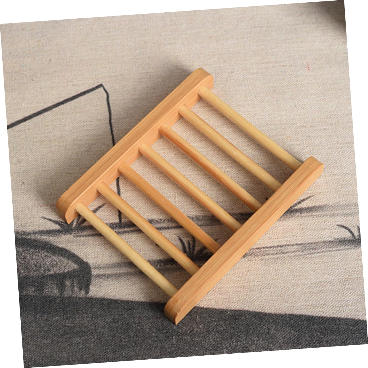 HEALLILY Wooden Soap Rack Elegant Draining Design for Bathroom Countertop Use