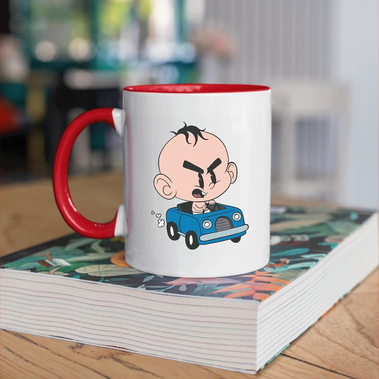 Surprise Toddler mug with Angry Baby Car