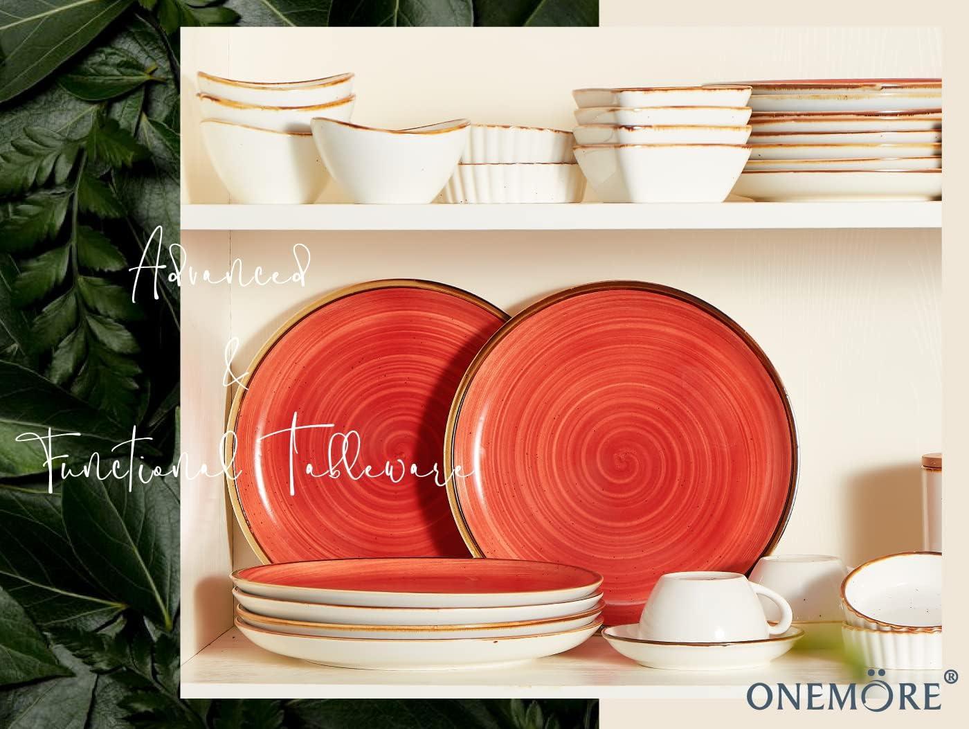 ONEMORE Farmhouse regain dinner plate 105 inch stackable