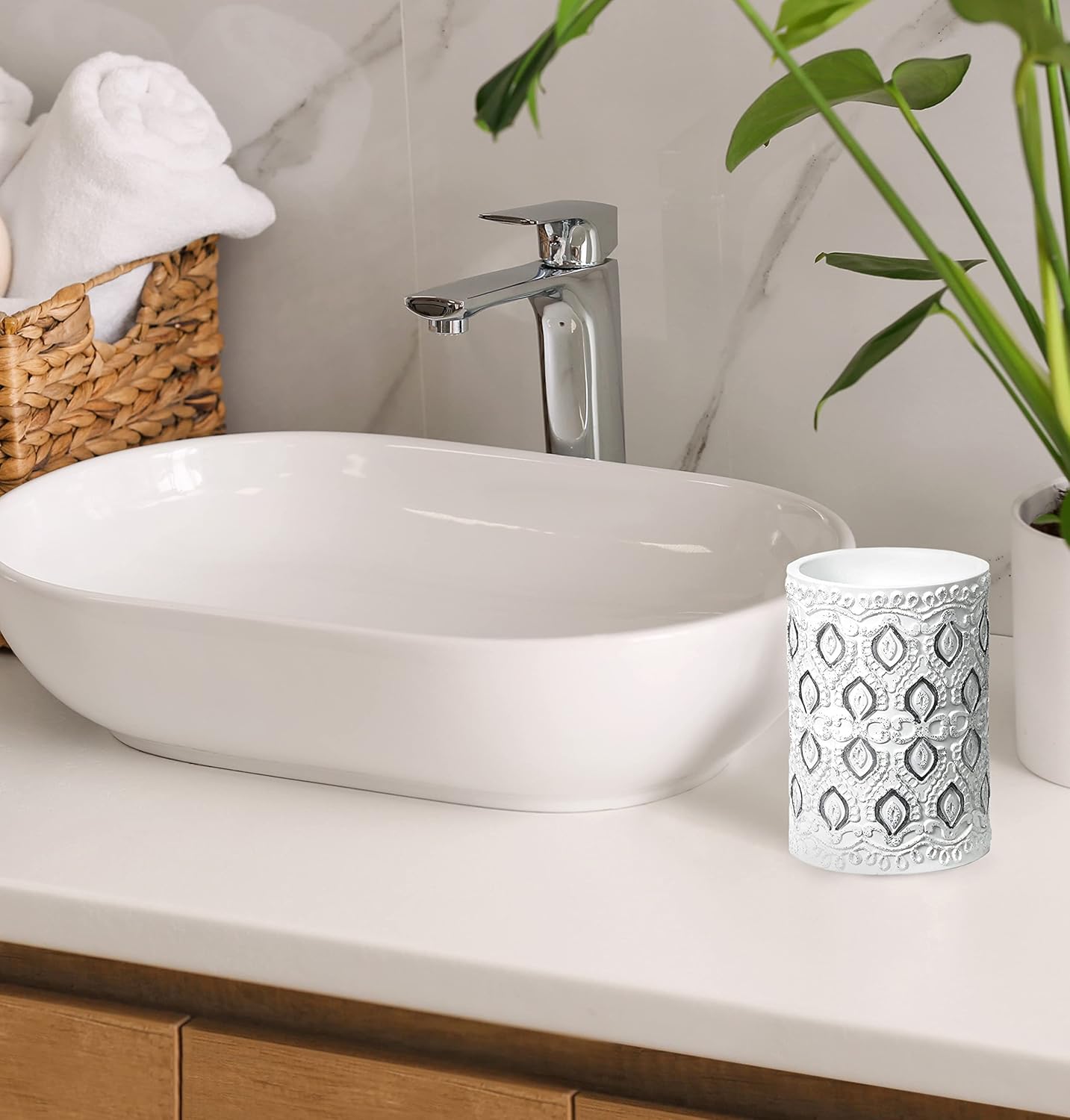 Popular Bath Tumbler Monaco White