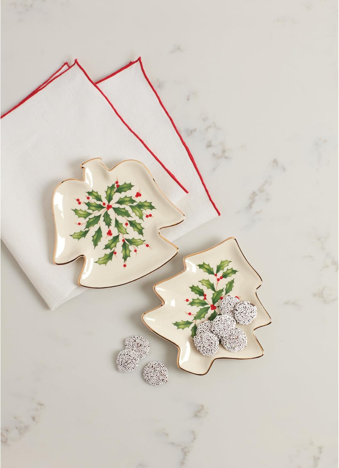 holiday tree shaped party plate