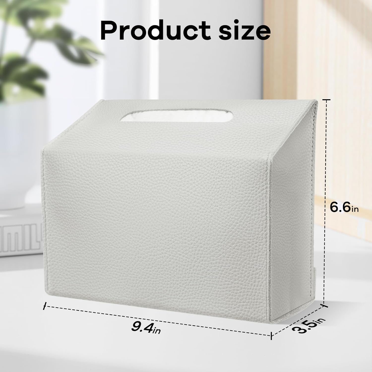 Sturdy Leather Tissue Box Cover Kleenex Compatible