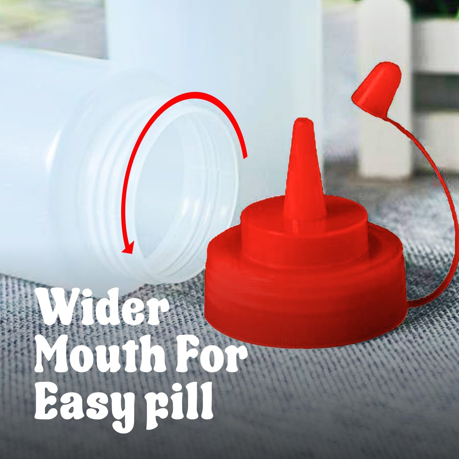 Norcalway Condiment Squeeze Bottles 8x8 BPA-Free